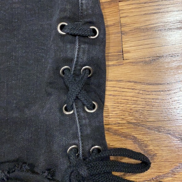 Black Denim Skirt - Picture 3 of 4